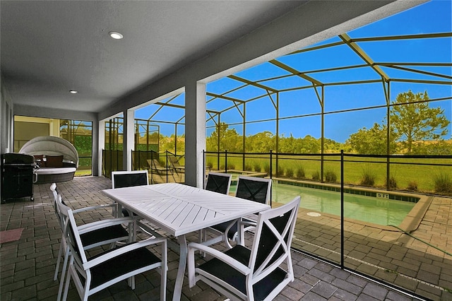 view of sunroom