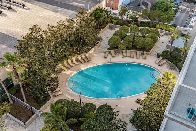 view of pool with a patio