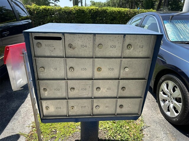 exterior details with a mail area