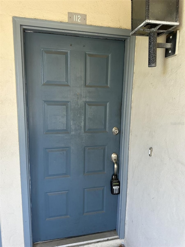 view of doorway to property