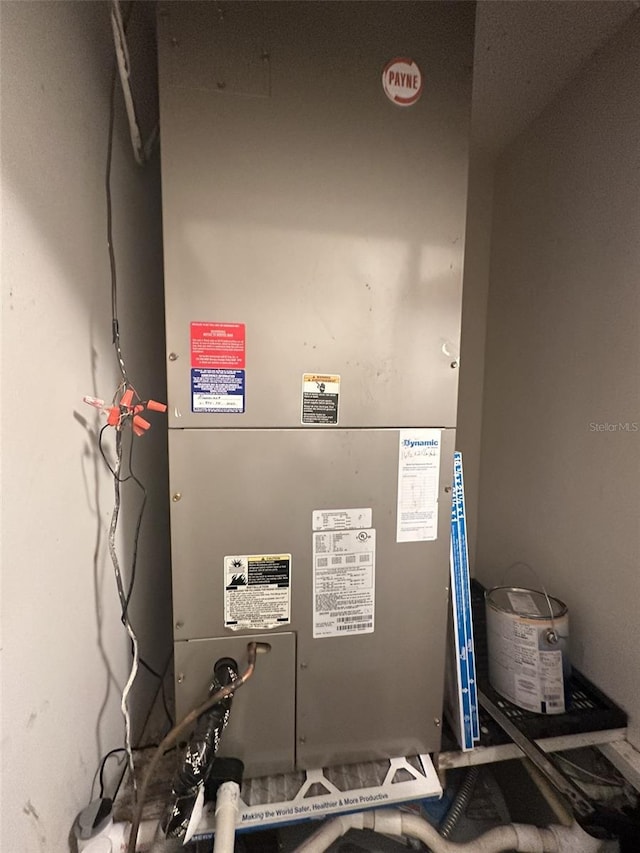 utility room with heating utilities