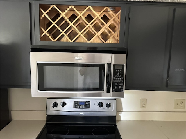 room details featuring stainless steel appliances