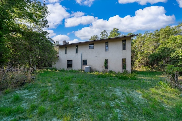 rear view of house with cooling unit