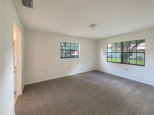 view of carpeted spare room