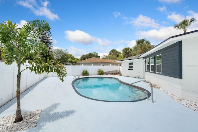 view of pool with a patio area