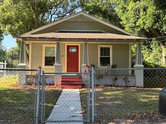 bungalow-style house with a porch