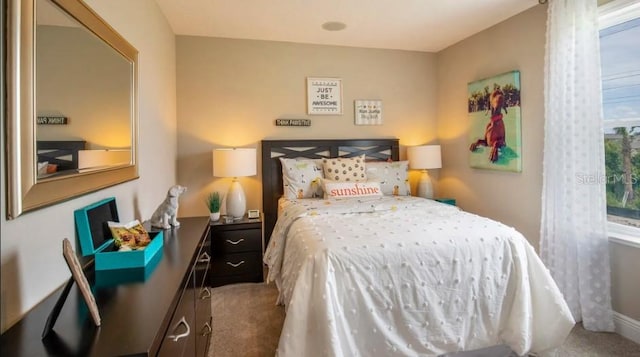 bedroom featuring carpet flooring