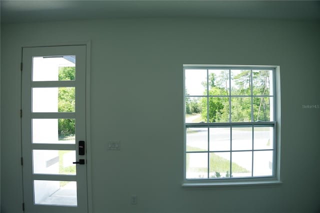 doorway with plenty of natural light