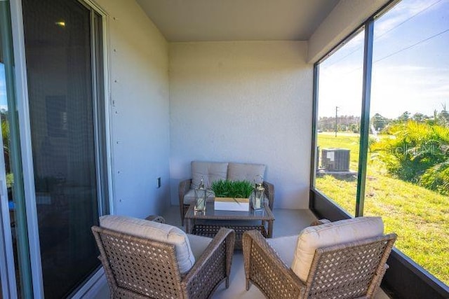 view of sunroom