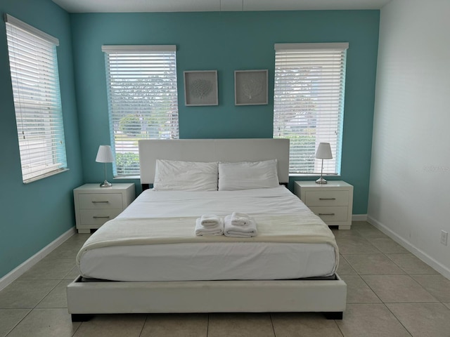 view of tiled bedroom