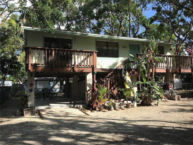 exterior space with a deck