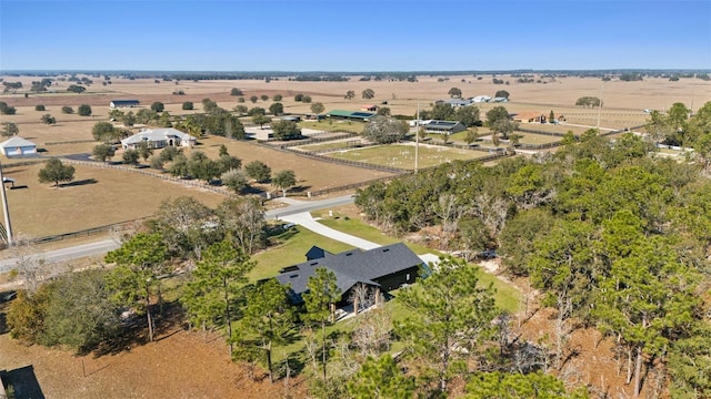 drone / aerial view featuring a rural view