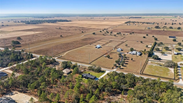 aerial view with a rural view