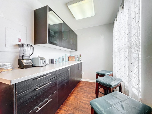 kitchen featuring dark hardwood / wood-style floors