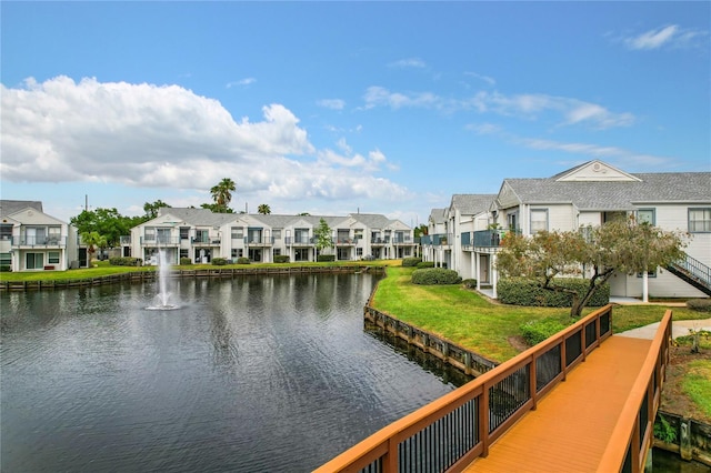 view of property view of water