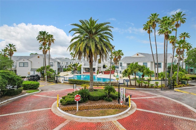 view of nearby features with a swimming pool