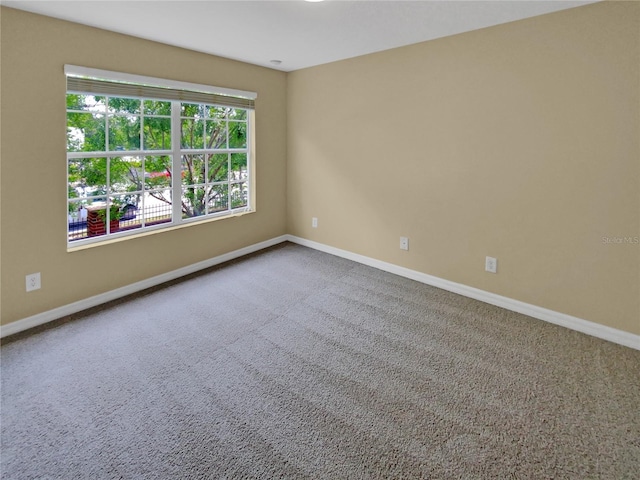 view of carpeted spare room