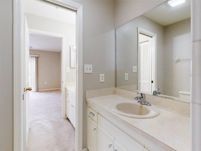 bathroom with vanity