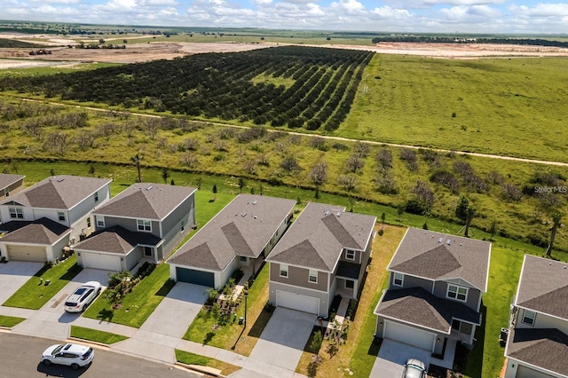 aerial view featuring a rural view