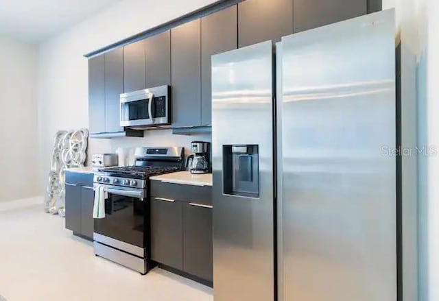 kitchen featuring appliances with stainless steel finishes