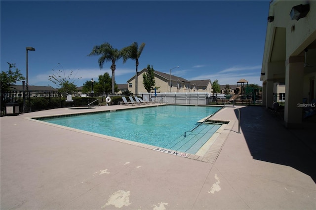 view of pool with a patio area