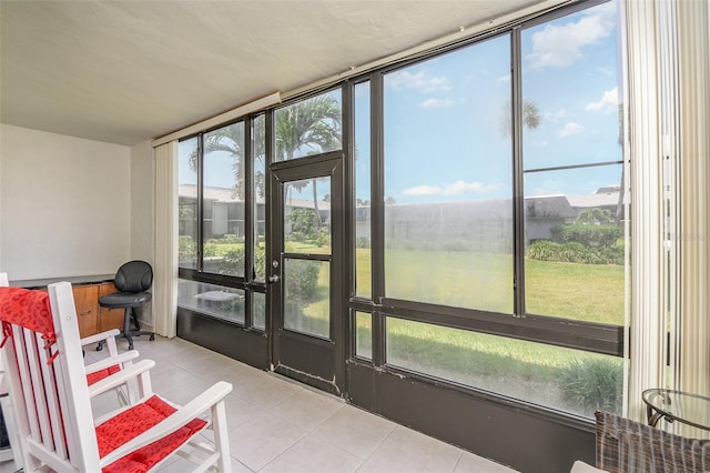 view of sunroom