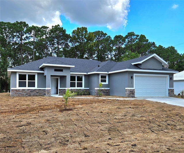 view of front of house featuring a garage