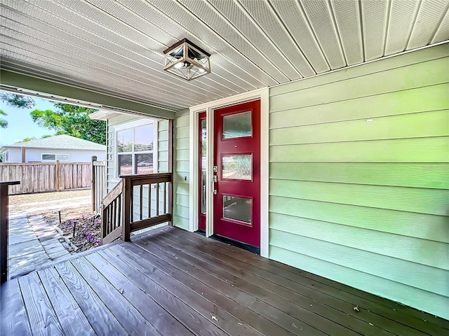 view of wooden deck