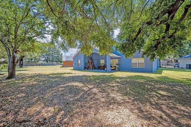 exterior space featuring a patio area and a yard