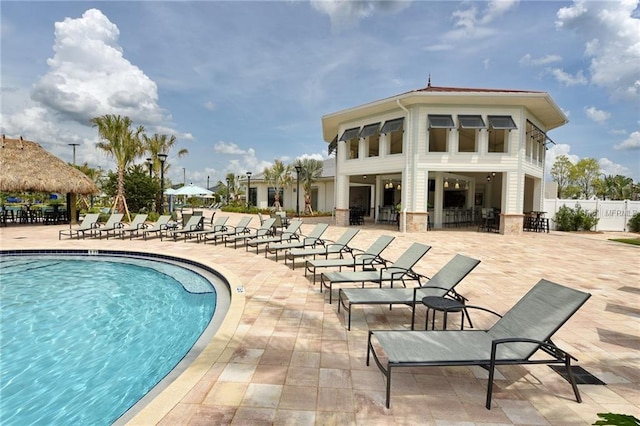 view of pool with a patio area