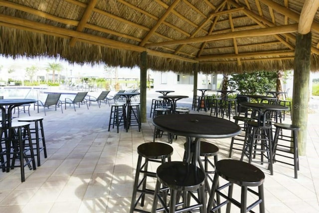 view of patio / terrace featuring a gazebo