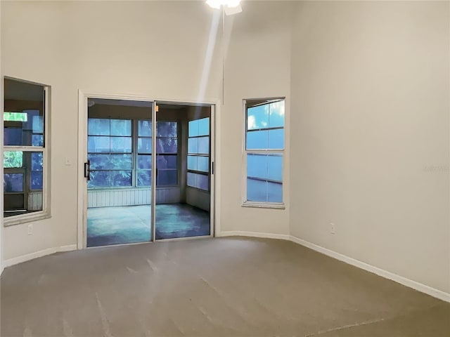 spare room featuring plenty of natural light