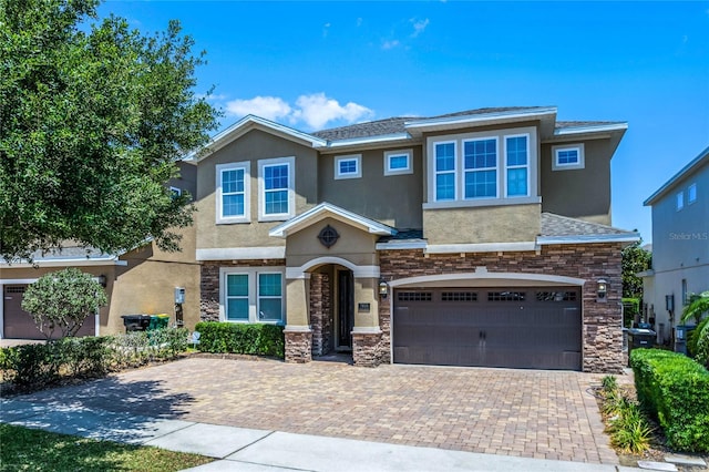 view of front of house featuring a garage