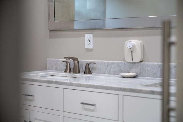 bathroom with oversized vanity