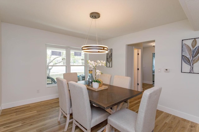 dining room with light hardwood / wood-style flooring