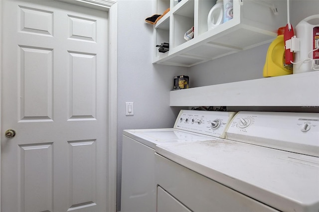 laundry area with washer and clothes dryer