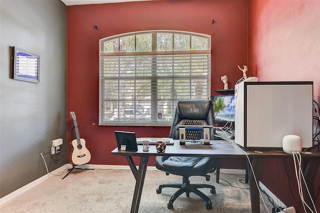 office with carpet floors