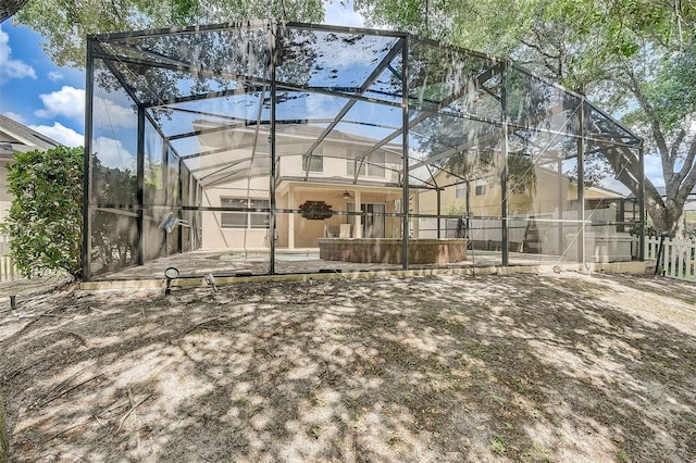 exterior space featuring a lanai and a patio