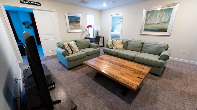 view of carpeted living room