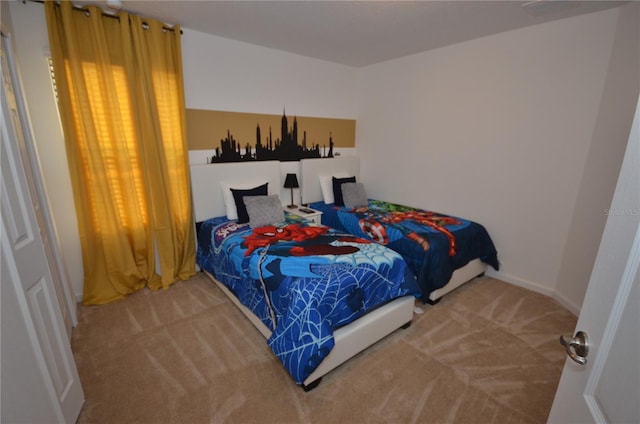 view of carpeted bedroom