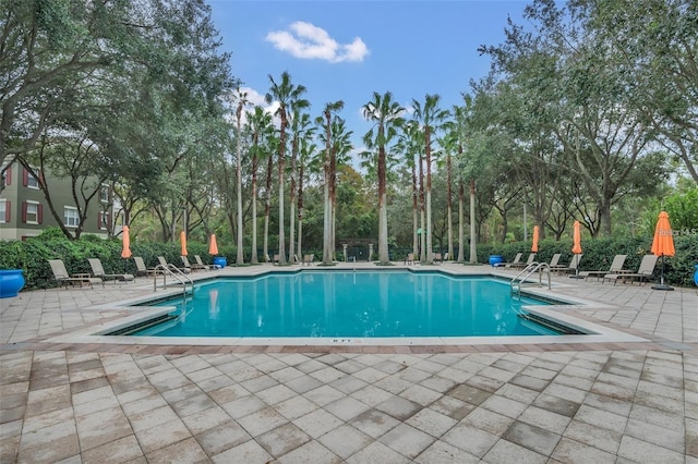 view of pool with a patio area