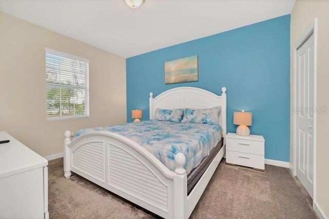 view of carpeted bedroom