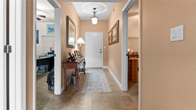 view of carpeted entryway