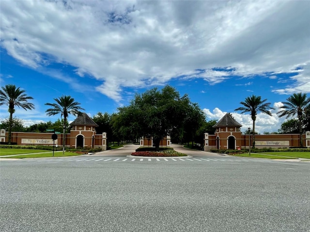 view of road featuring sidewalks and curbs