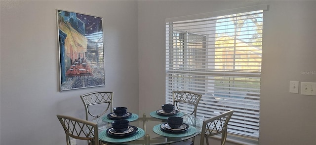 view of dining area