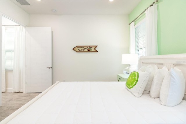 bedroom featuring light hardwood / wood-style flooring