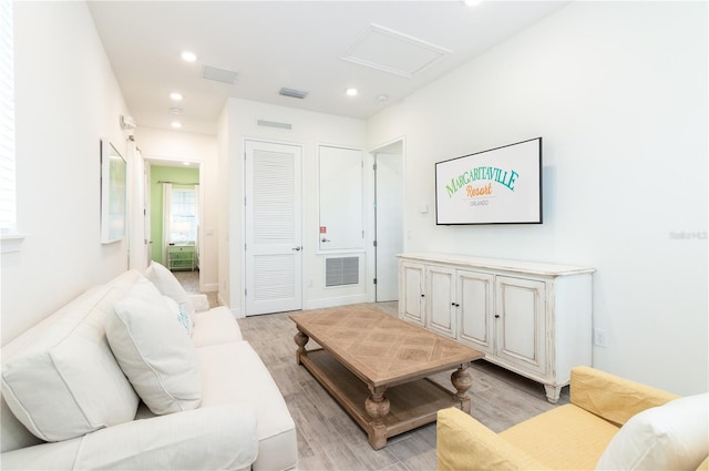 living room featuring hardwood / wood-style floors