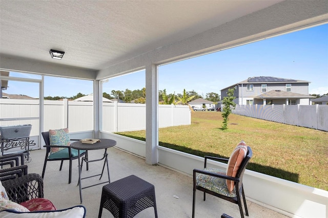 view of sunroom / solarium