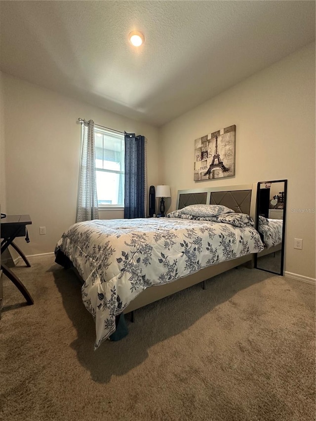 bedroom with carpet