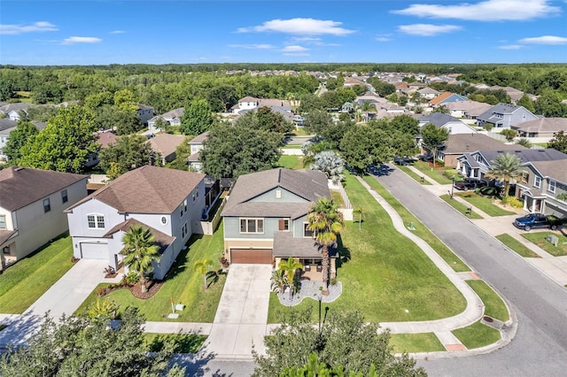 aerial view featuring a residential view